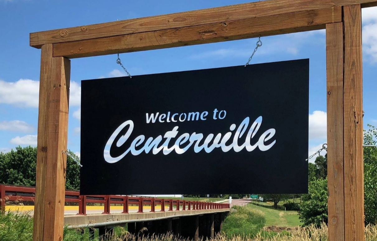 Centerville Welcome Sign
