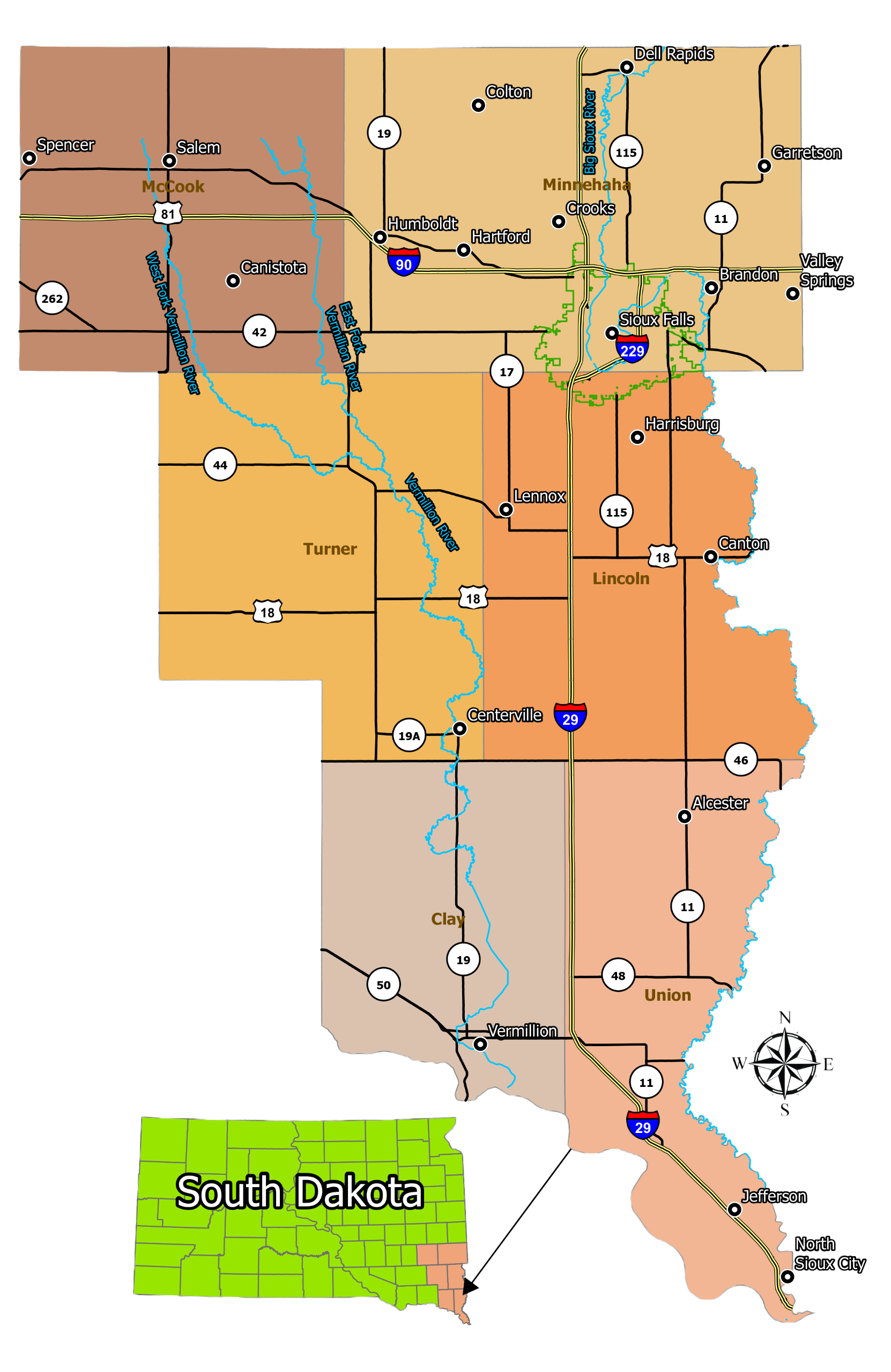 Map of the project service area